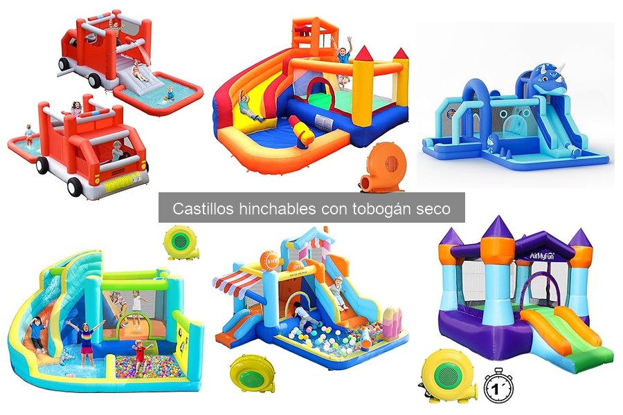 Errores al elegir castillos hinchables con tobogán seco