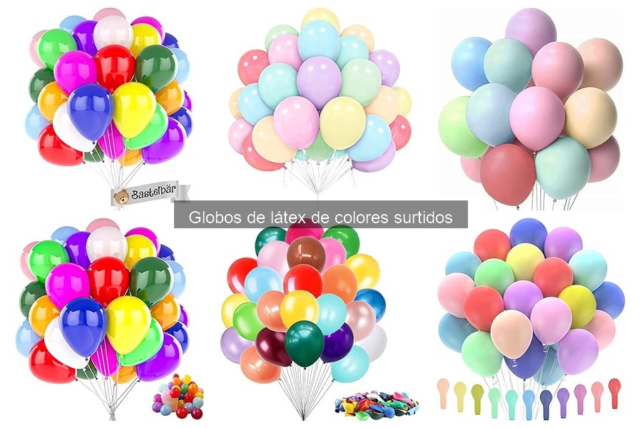 Errores comunes con globos de látex de colores surtidos