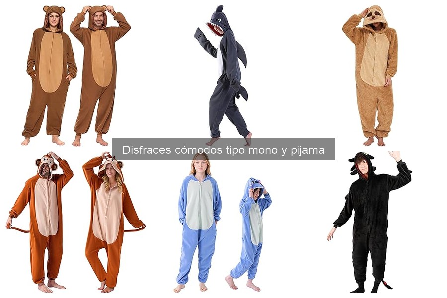 Guía de compra de disfraces tipo mono y pijama para adultos