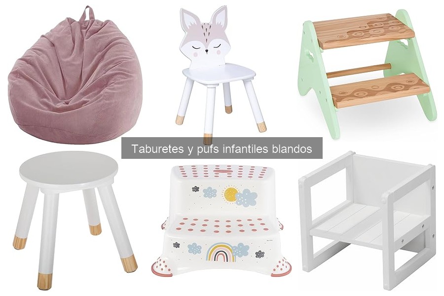 Guía de compra de taburetes y pufs infantiles blandos