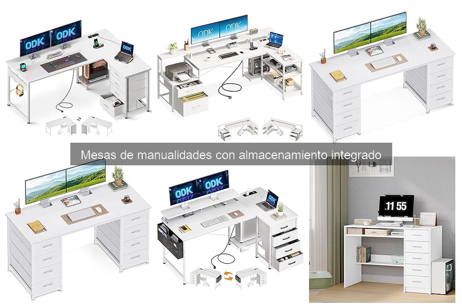 Guía de mesas de manualidades con almacenamiento integrado