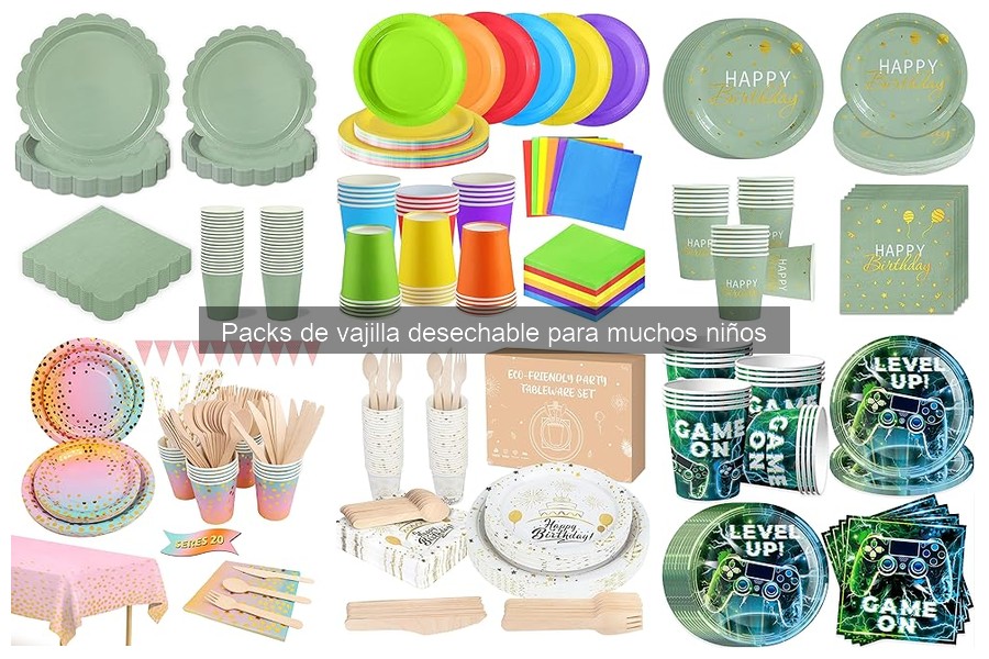 Guía para elegir packs de vajilla desechable para niños