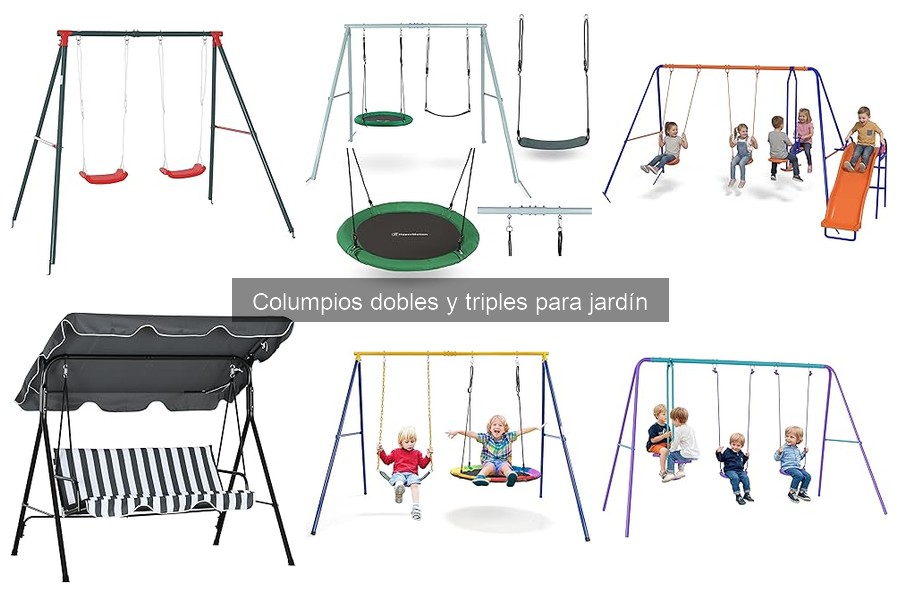 Guía sobre columpios dobles y triples para jardín
