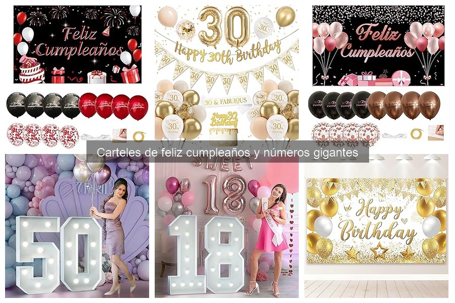 Ideas creativas para carteles de cumpleaños y números gigantes