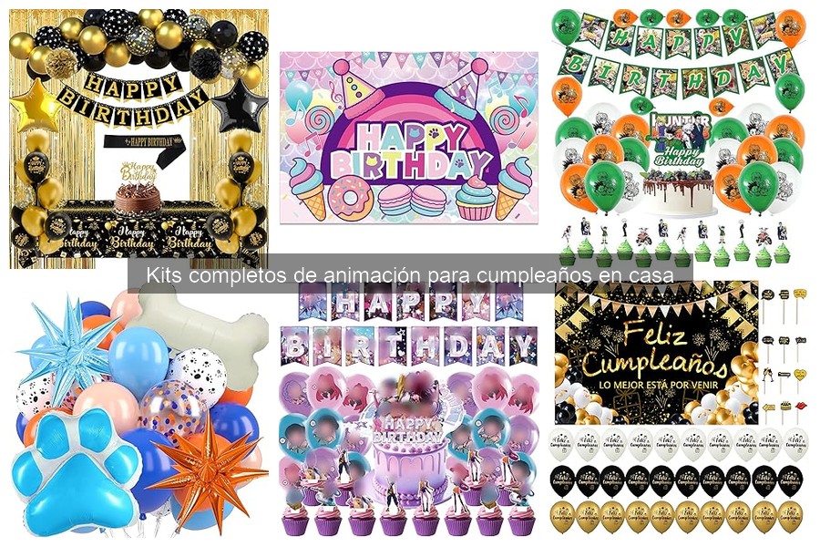 Ideas creativas para kits de animación de cumpleaños en casa