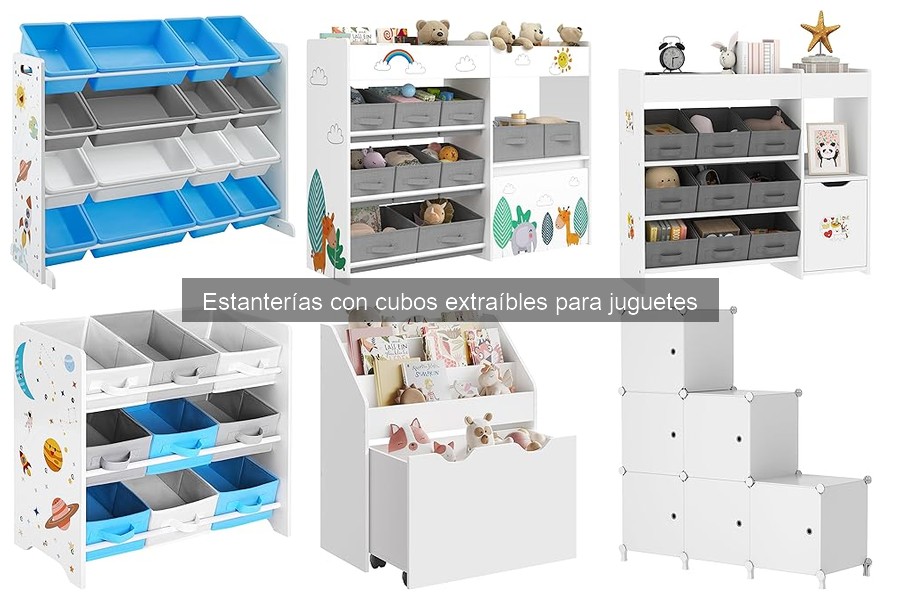 Innovaciones en Estanterías con Cubos Extraíbles para Juguetes