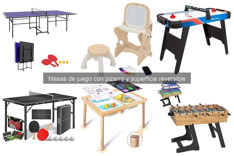 Mantenimiento de mesas de juego con pizarra y superficie reversible
