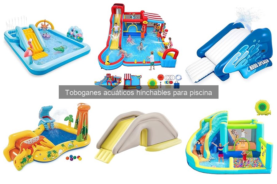 Mantenimiento de toboganes acuáticos hinchables para piscina