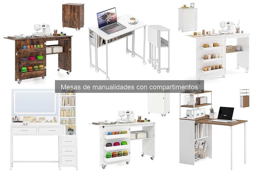 Mantenimiento eficaz de mesas de manualidades con compartimentos
