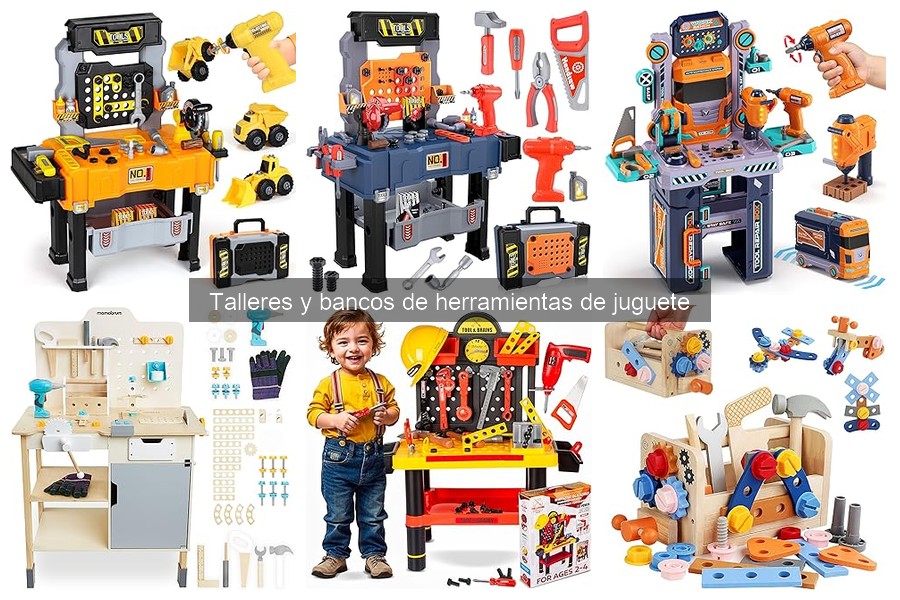 Materiales incluidos en talleres de herramientas de juguete