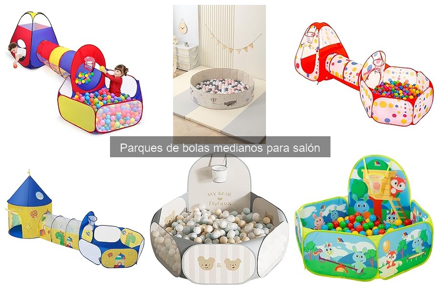 Materiales seguros para parques de bolas medianos
