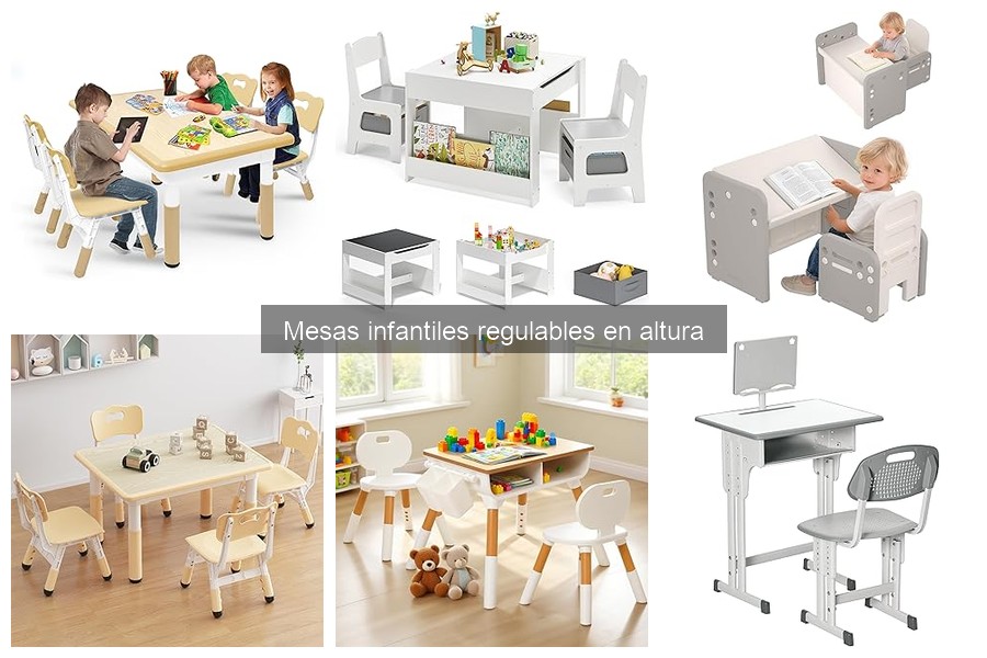 Medidas ideales para mesas infantiles regulables en altura