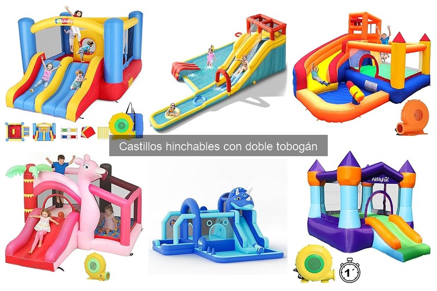 Mejores accesorios para castillos hinchables con doble tobogán