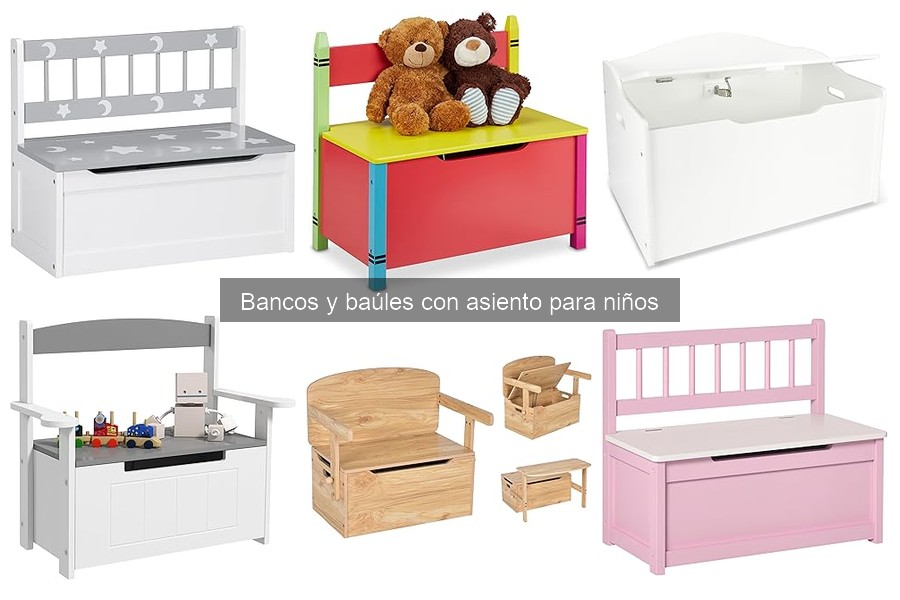 Mejores bancos y baúles con asiento para habitaciones infantiles