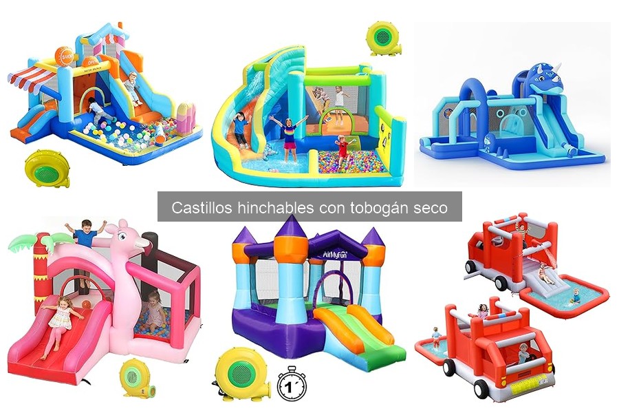 Mejores castillos hinchables con tobogán seco para fiestas infantiles