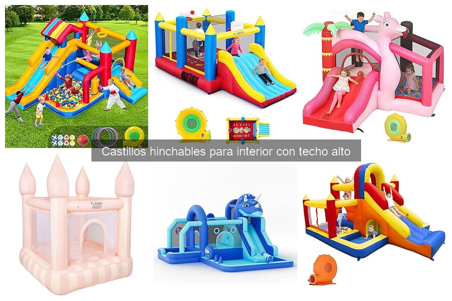 Mejores castillos hinchables para interior con techo alto