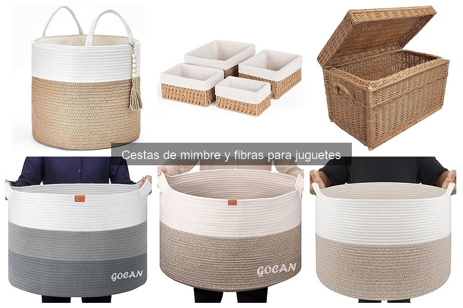 Mejores cestas de mimbre y fibras para juguetes en 2023
