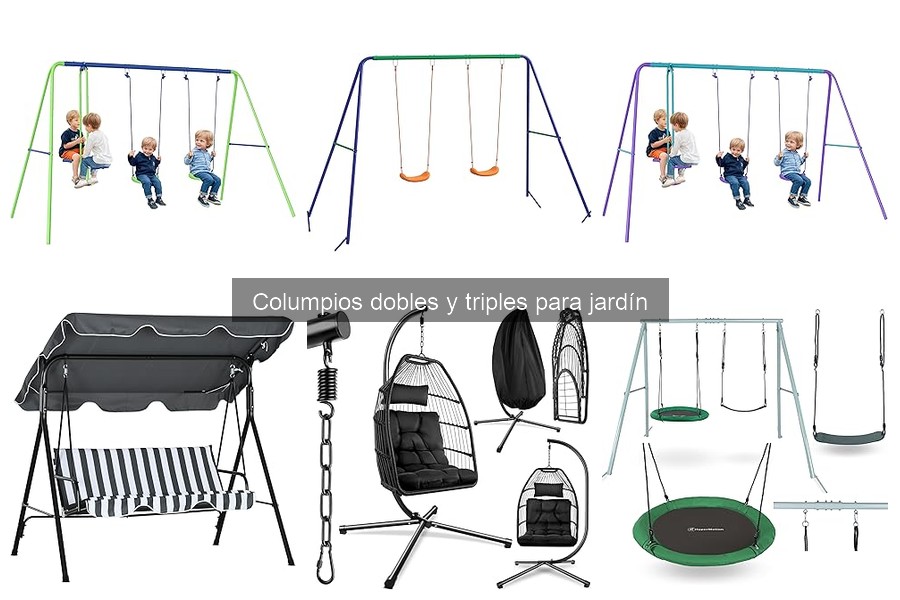 Mejores columpios dobles y triples para jardines grandes