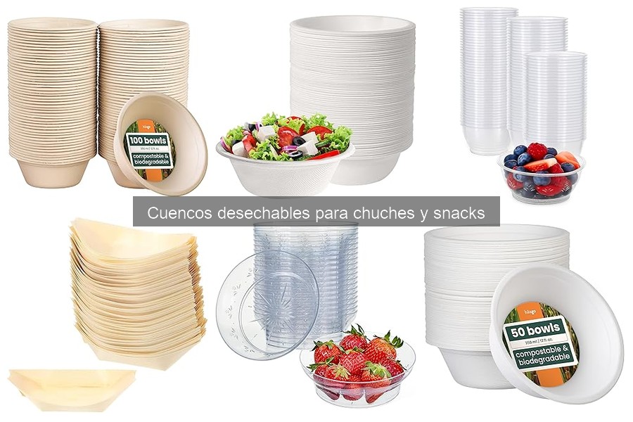 Mejores cuencos desechables para chuches y snacks a buen precio