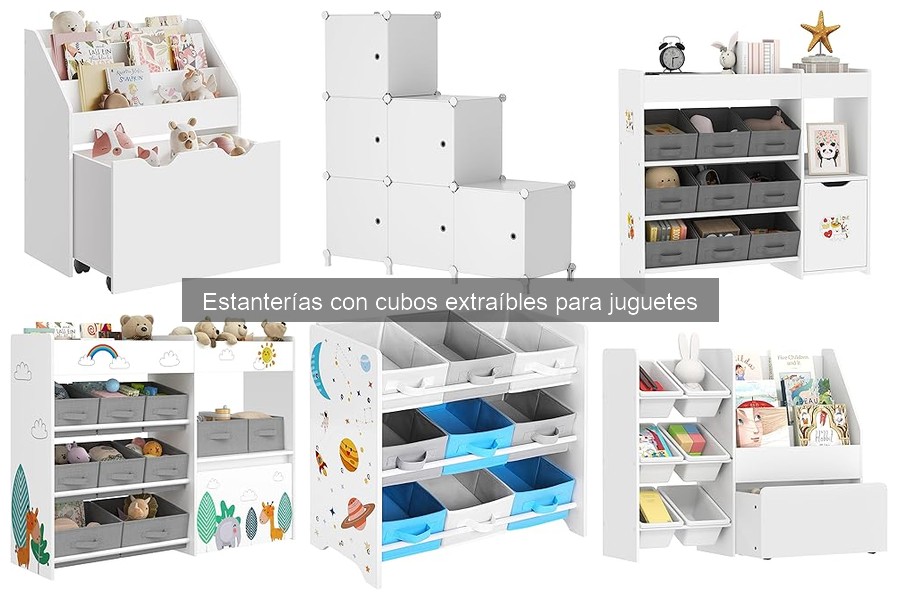 Mejores estanterías con cubos extraíbles para juguetes por edad