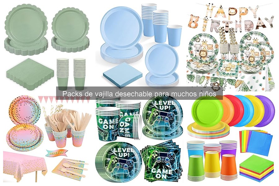Mejores lugares para comprar packs de vajilla desechable para niños