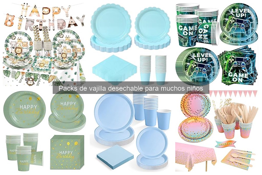 Mejores Packs de Vajilla Desechable para Fiestas Infantiles