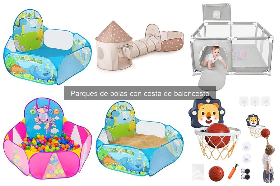 Mejores parques de bolas con cesta de baloncesto para niños