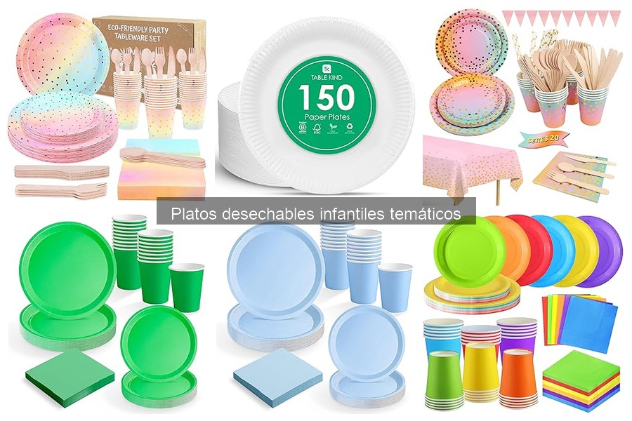 Mejores platos desechables infantiles para cumpleaños