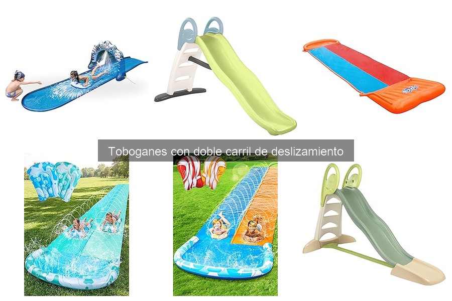 Mejores toboganes con doble carril para niños pequeños