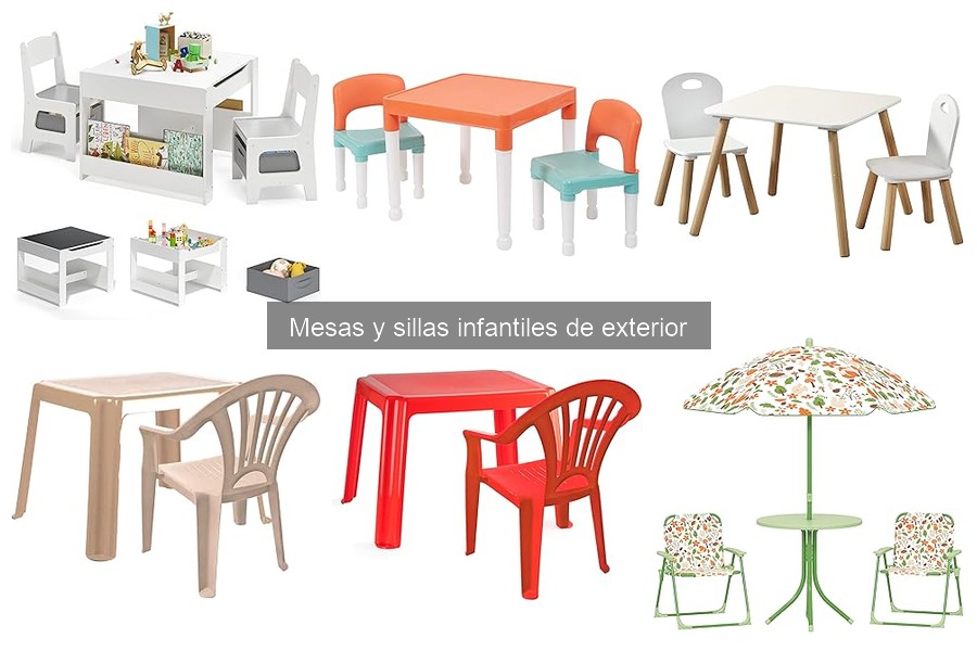 Mesas y sillas infantiles de exterior para espacios pequeños