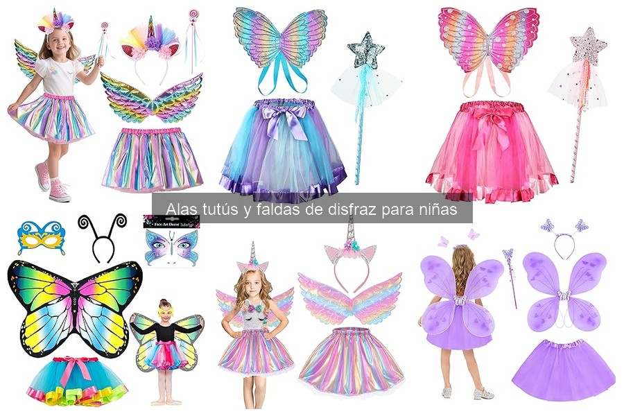 Opciones de tutús y faldas de disfraz para niñas por edad