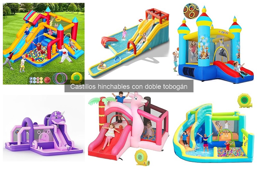 Opiniones sobre castillos hinchables con doble tobogán