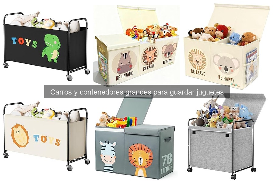 Organiza Juguetes con Carros y Contenedores Prácticos