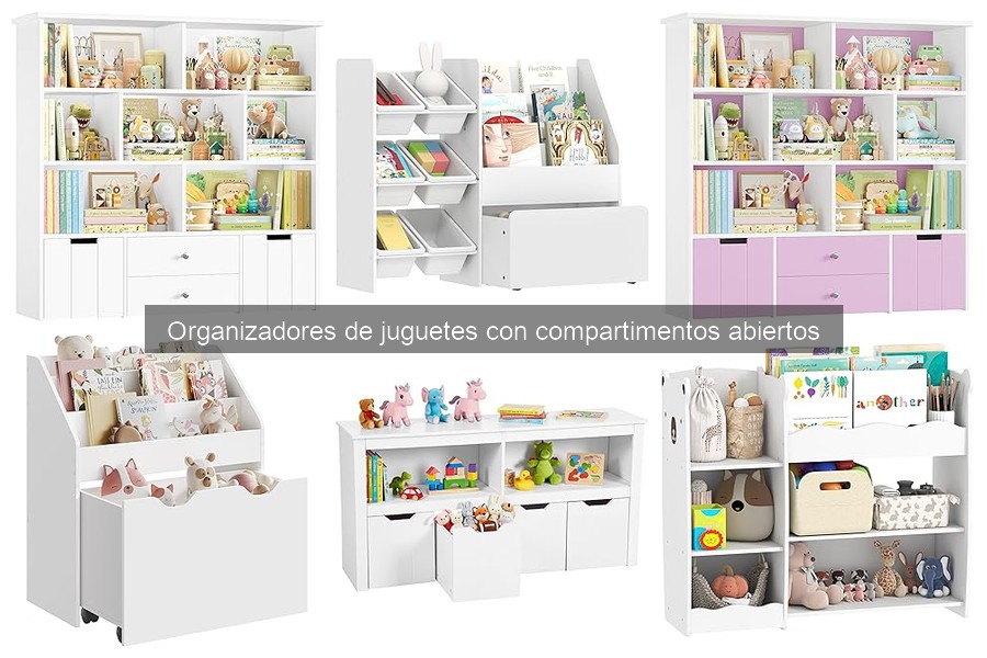 Organizadores de juguetes con compartimentos abiertos: qué son y beneficios