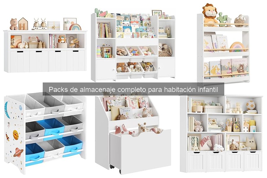 Packs de almacenaje temáticos para habitaciones infantiles