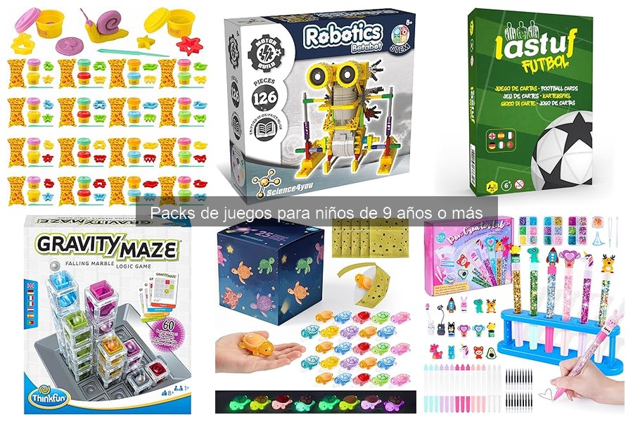 Packs de juegos para niños de 9 años: características y beneficios