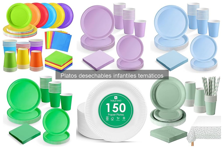 Platos desechables temáticos para fiestas de verano