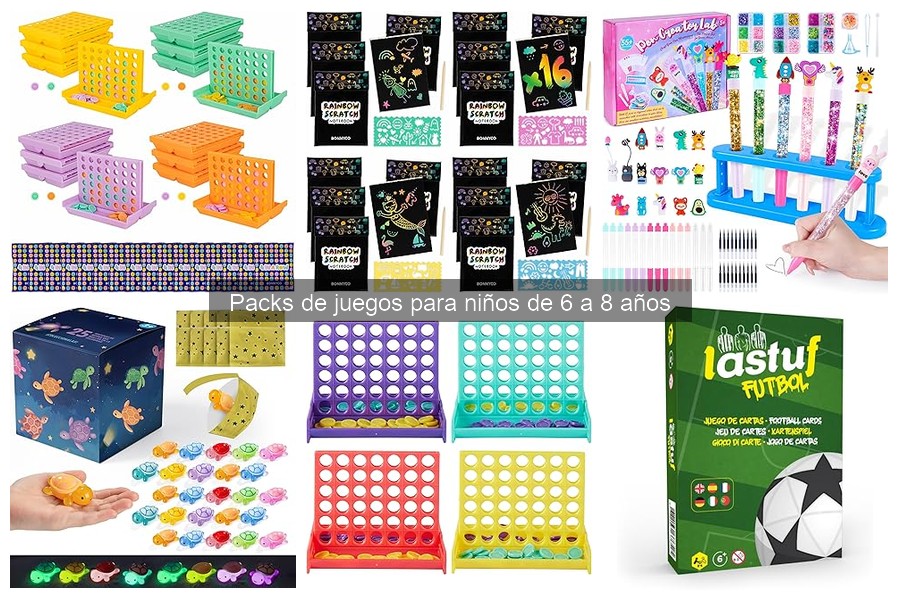 Precio promedio de packs de juegos para niños de 6 a 8 años