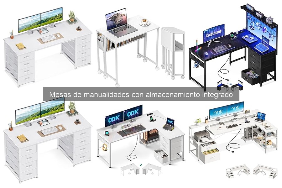 Precios de mesas de manualidades con almacenamiento integrado