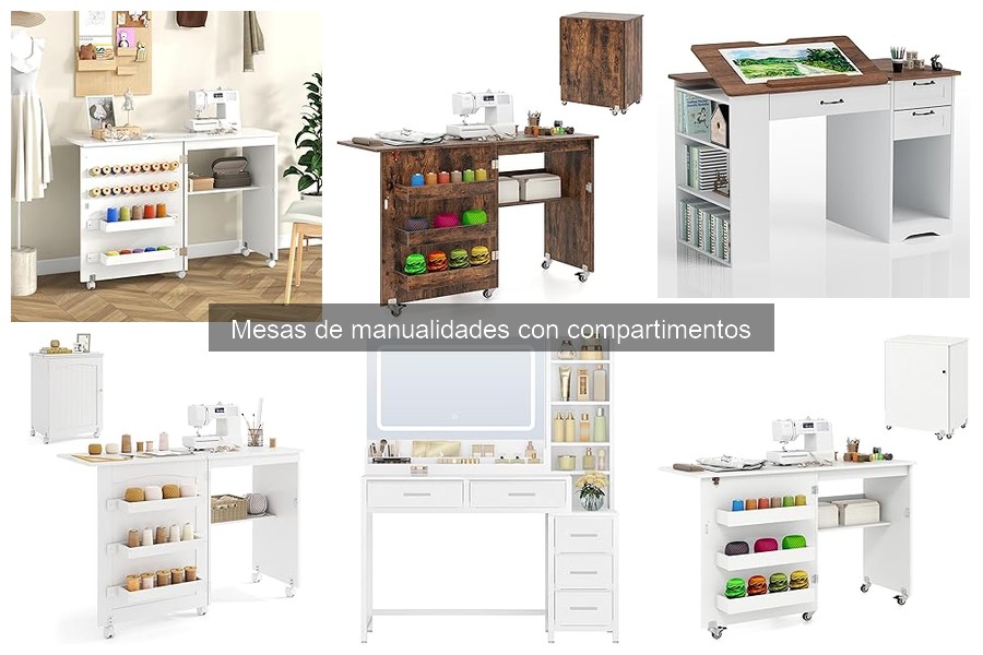 Precios de mesas de manualidades con compartimentos