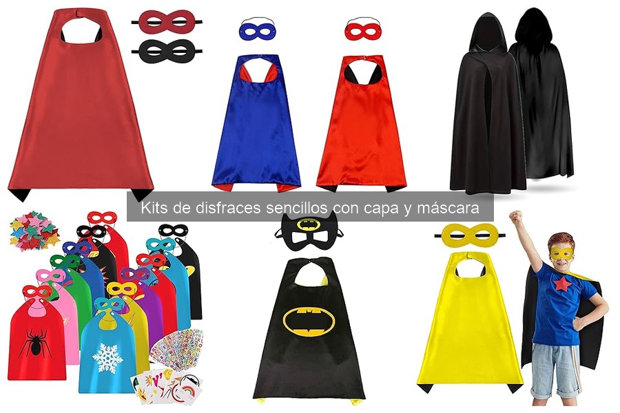 Preguntas frecuentes sobre kits de disfraces con capa y máscara