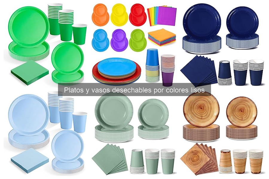 Problemas comunes con platos y vasos desechables de colores lisos