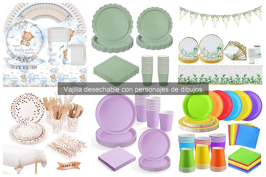 Problemas comunes con vajilla desechable de dibujos