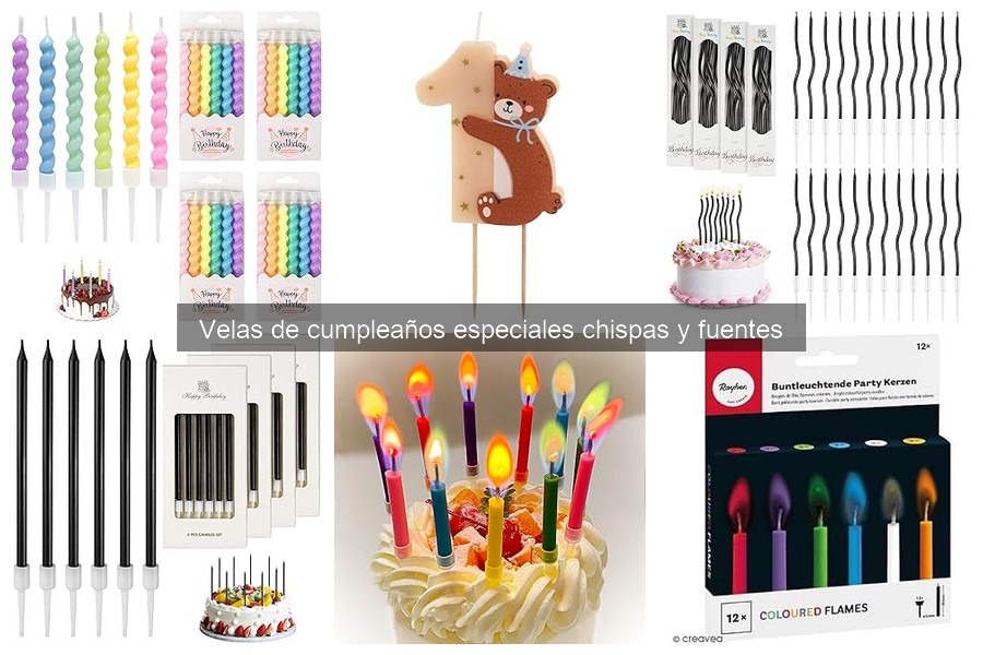 Problemas comunes con velas de cumpleaños chispas y fuentes