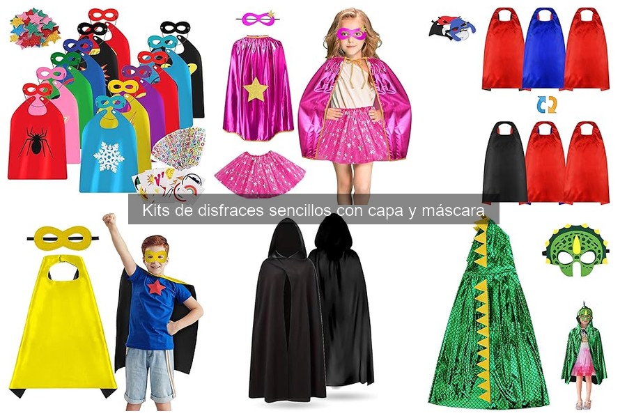 Problemas comunes en kits de disfraces con capa y máscara