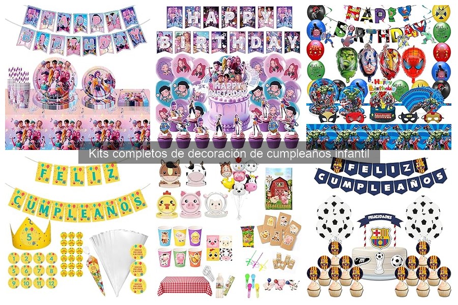 ¿Qué incluye un kit completo de decoración de cumpleaños infantil?
