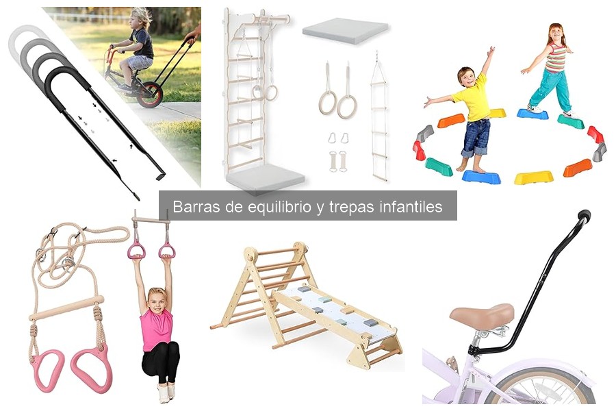 ¿Qué son las barras de equilibrio y trepas infantiles?