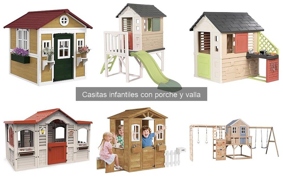 ¿Qué son las casitas infantiles con porche y valla?