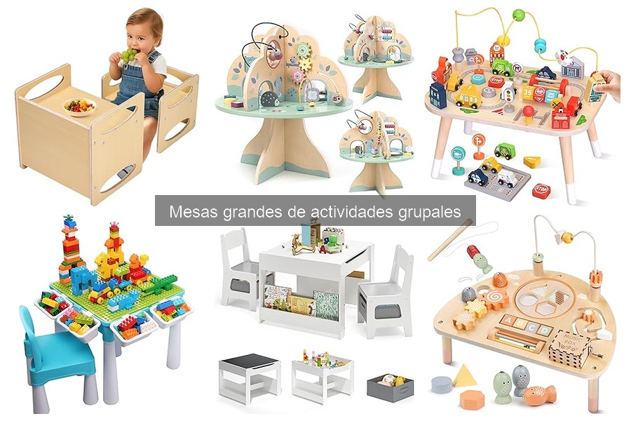 ¿Qué son las mesas grandes de actividades grupales?