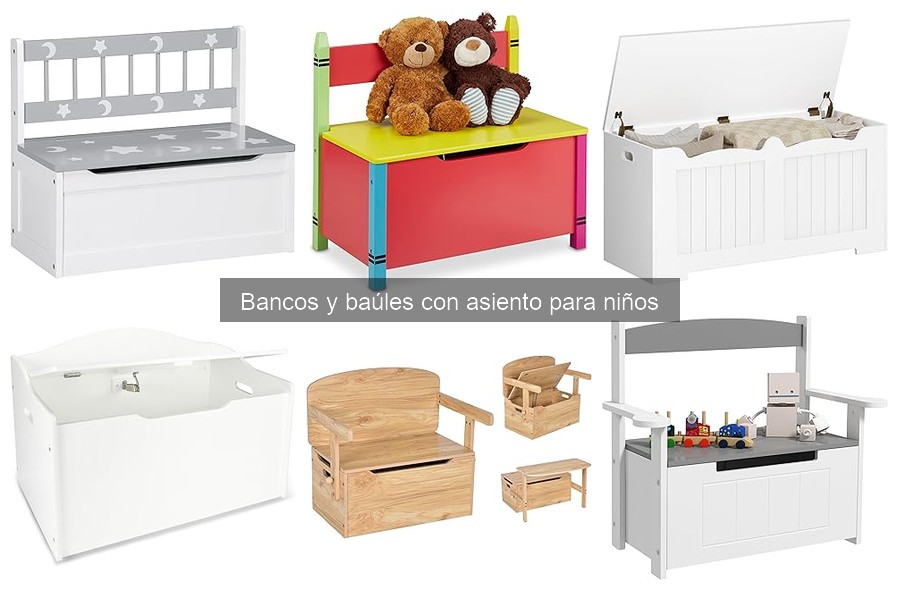 ¿Qué son los bancos y baúles con asiento para niños?